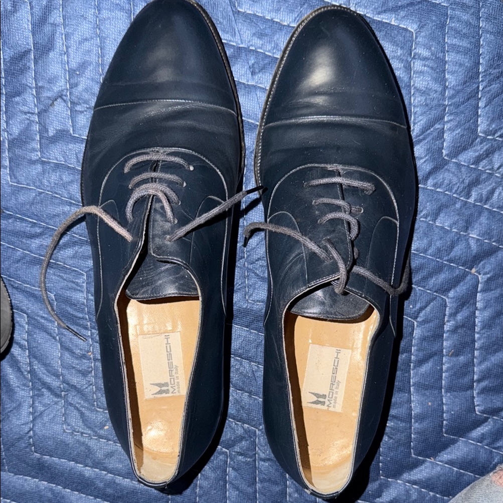 Moreschi Dark Blue Men's Oxfords